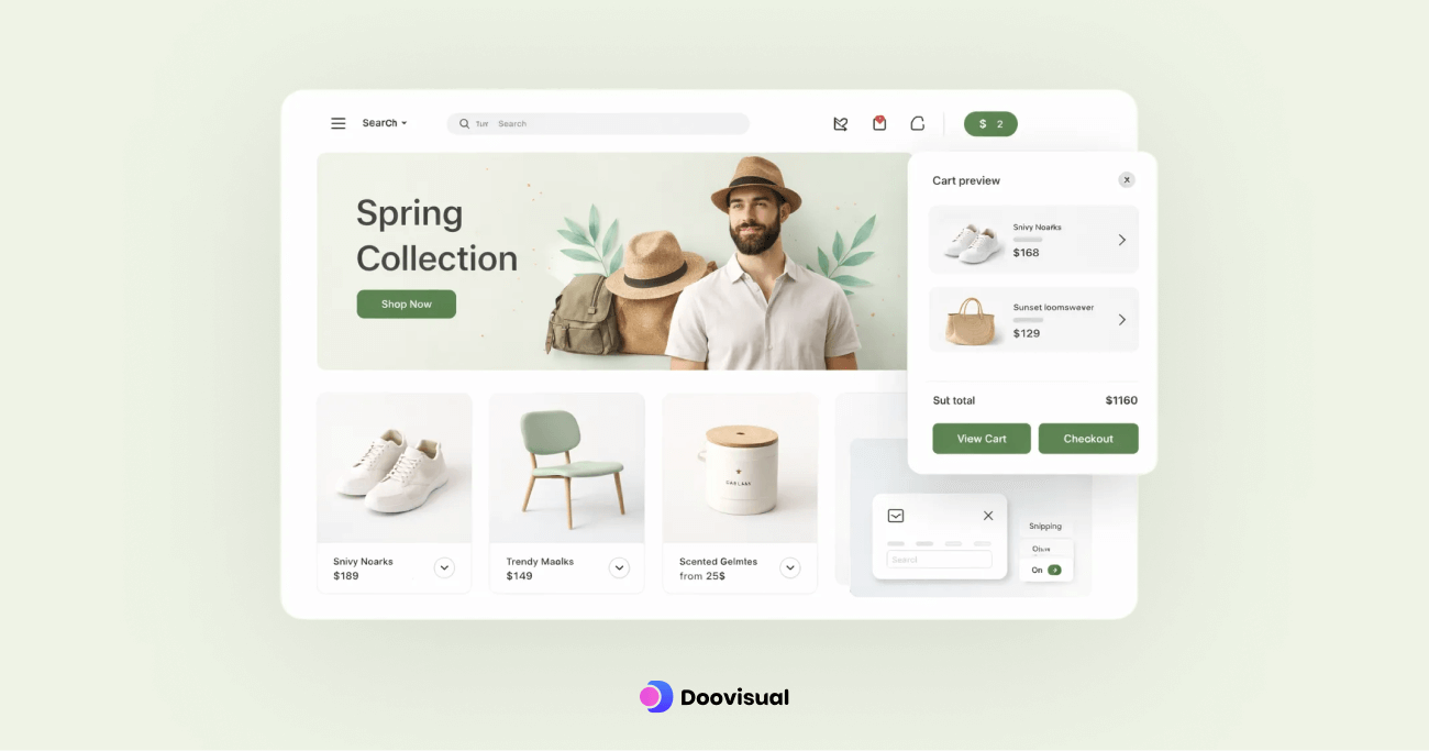 Modern Shopify storefront UI- Shopify website design